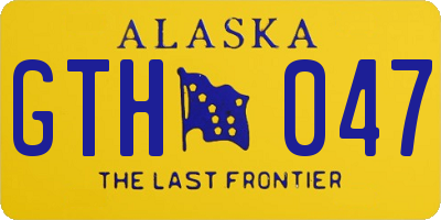 AK license plate GTH047