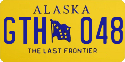 AK license plate GTH048