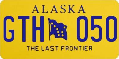AK license plate GTH050
