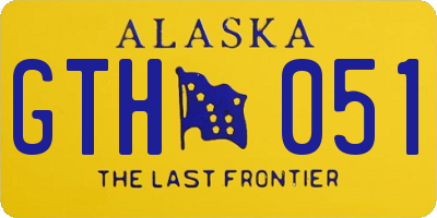 AK license plate GTH051