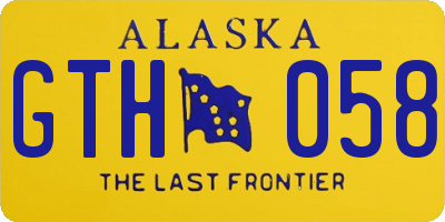 AK license plate GTH058