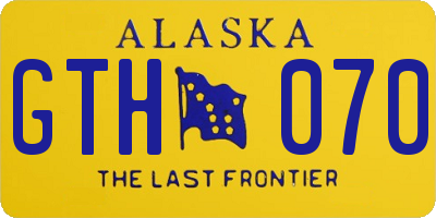 AK license plate GTH070