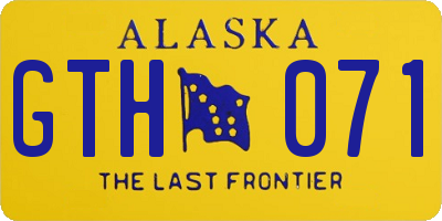 AK license plate GTH071