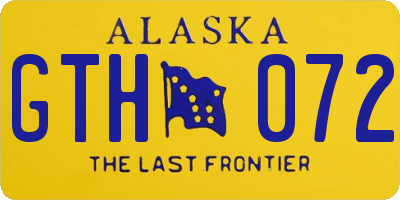 AK license plate GTH072