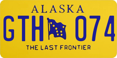 AK license plate GTH074