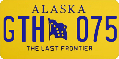 AK license plate GTH075