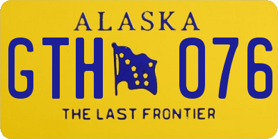 AK license plate GTH076