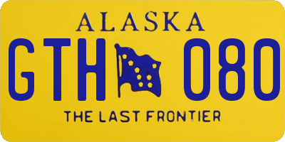 AK license plate GTH080