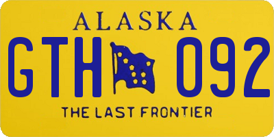 AK license plate GTH092