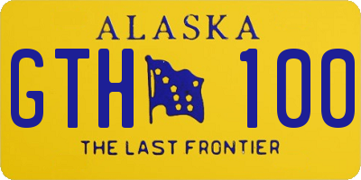 AK license plate GTH100