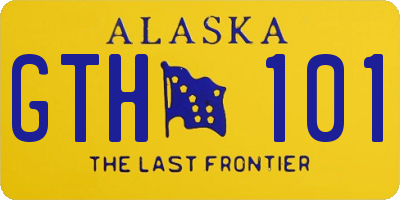 AK license plate GTH101