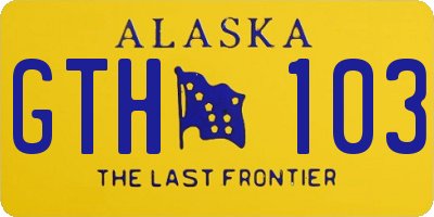 AK license plate GTH103