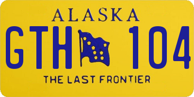 AK license plate GTH104