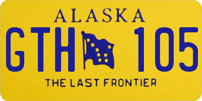 AK license plate GTH105