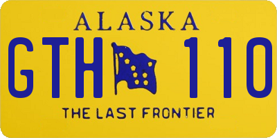 AK license plate GTH110