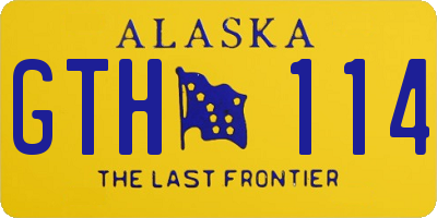 AK license plate GTH114