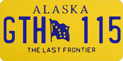 AK license plate GTH115