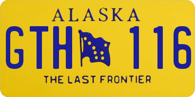 AK license plate GTH116