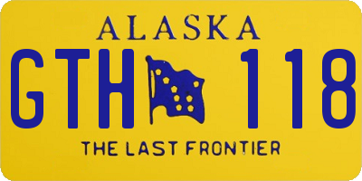 AK license plate GTH118