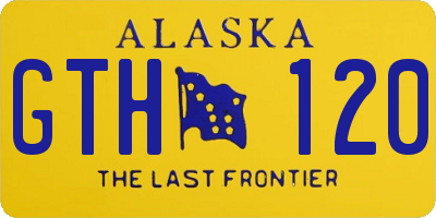 AK license plate GTH120