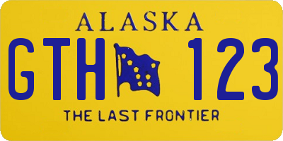 AK license plate GTH123