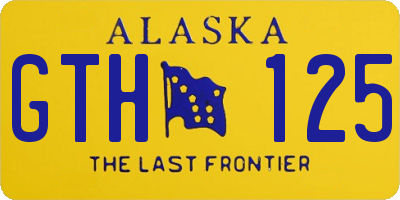 AK license plate GTH125