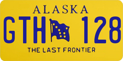 AK license plate GTH128