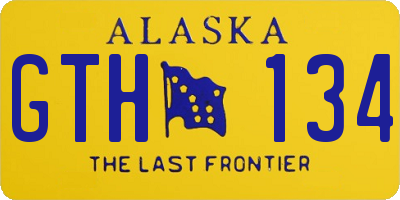 AK license plate GTH134