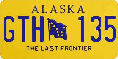 AK license plate GTH135