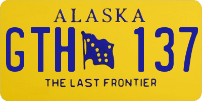 AK license plate GTH137