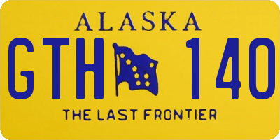 AK license plate GTH140