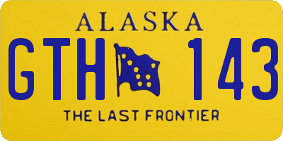 AK license plate GTH143