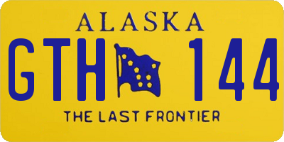 AK license plate GTH144