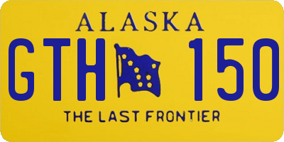 AK license plate GTH150