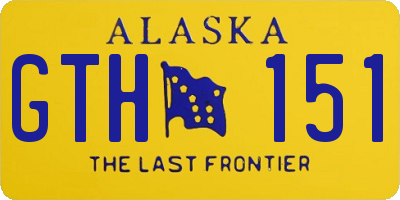 AK license plate GTH151