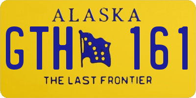 AK license plate GTH161