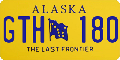 AK license plate GTH180