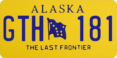 AK license plate GTH181