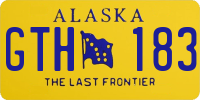 AK license plate GTH183