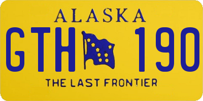 AK license plate GTH190