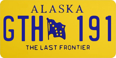 AK license plate GTH191