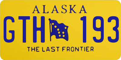 AK license plate GTH193