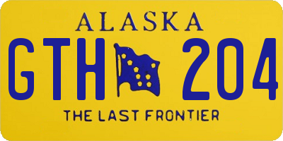 AK license plate GTH204