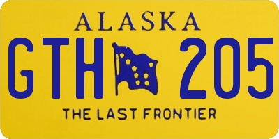 AK license plate GTH205