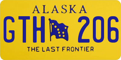 AK license plate GTH206