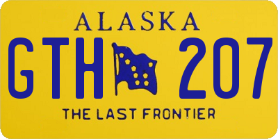 AK license plate GTH207