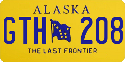 AK license plate GTH208