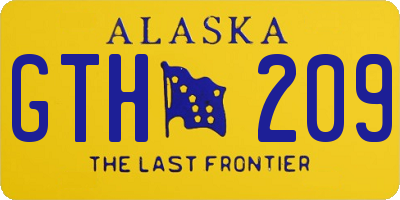 AK license plate GTH209