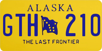 AK license plate GTH210