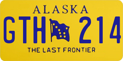 AK license plate GTH214